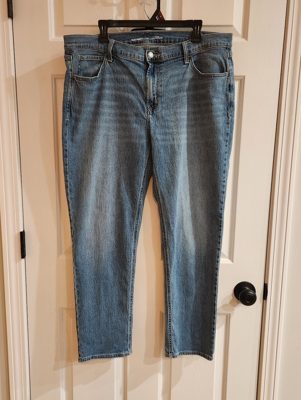 Old Navy Wow Boyfriend Jeans Womens 16  Medium Wash Mid Rise Relaxed Denim